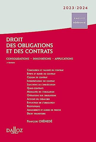 Droit des obligations et des contrats 2023/2024. 3e éd.
