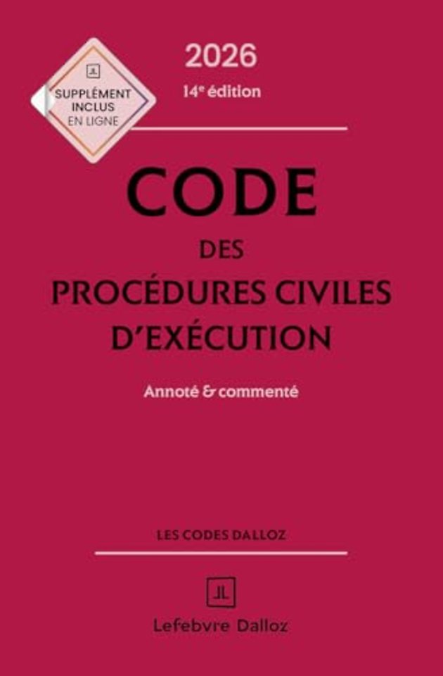Code des procédures civiles d'exécution 2026, annoté et commenté