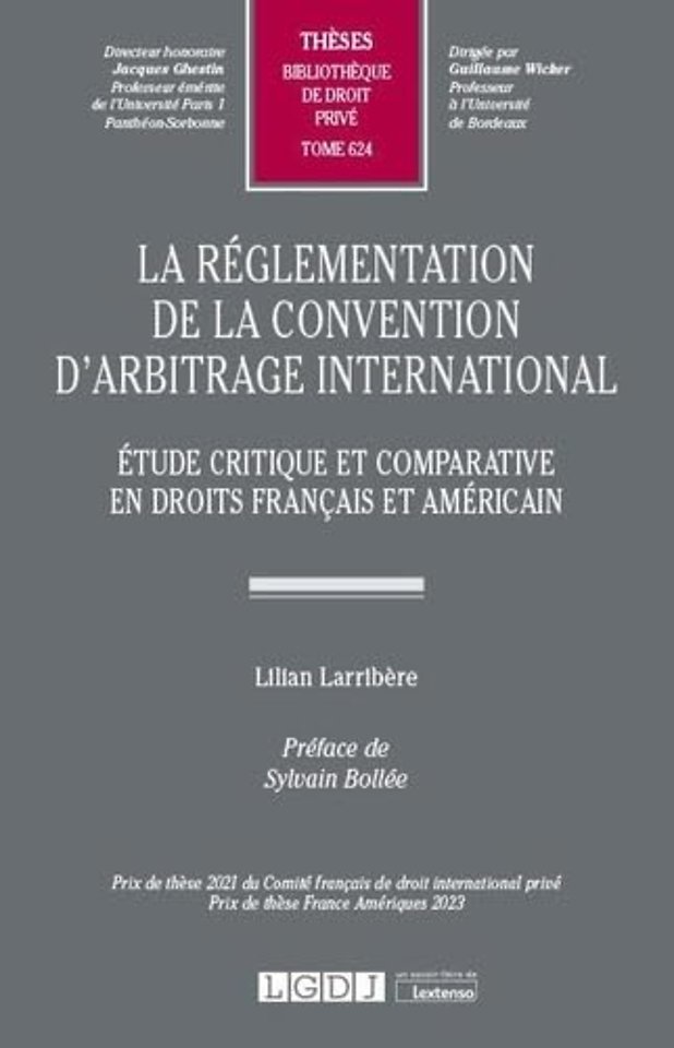 La règlementation de la convention d'arbitrage international