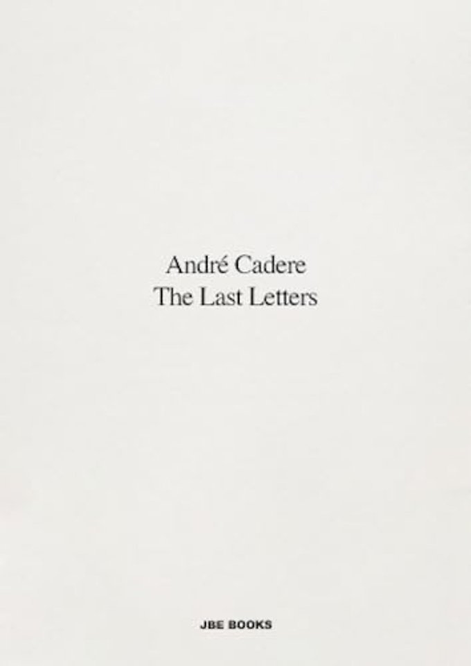 The Last Letters (Letters About a Work)