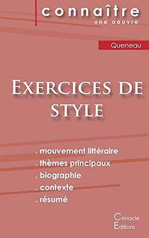 Fiche de lecture Exercices de style de Raymond Queneau (Analyse litteraire de reference et resume complet)