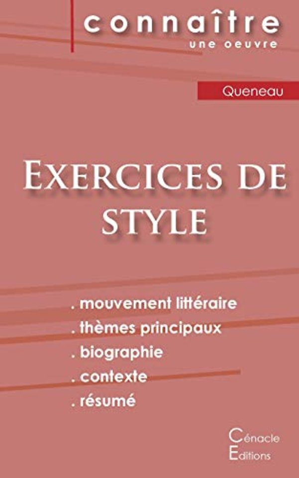 Fiche de lecture Exercices de style de Raymond Queneau (Analyse litteraire de reference et resume complet)