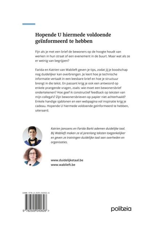 Hopende U hiermede voldoende geïnformeerd te hebben