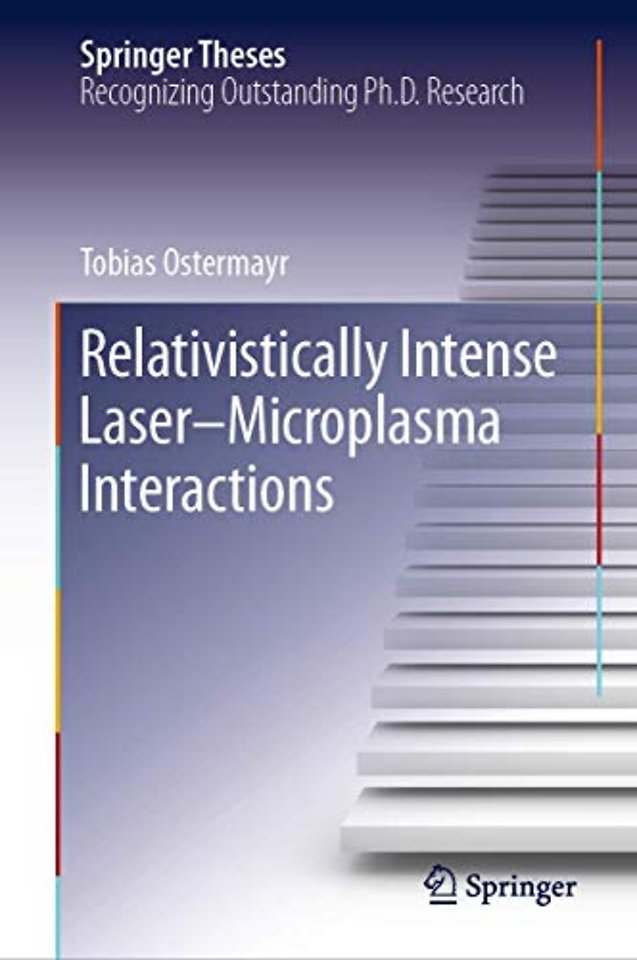 Relativistically Intense Laser–Microplasma Interactions
