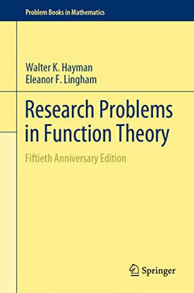 Research Problems in Function Theory