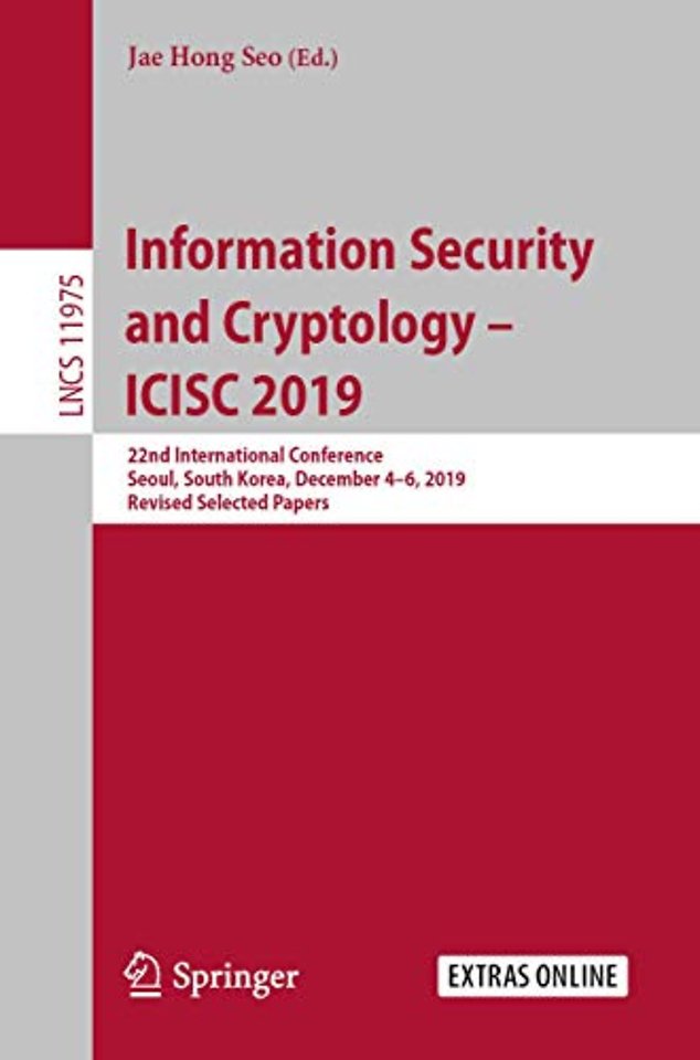 Information Security and Cryptology – ICISC 2019