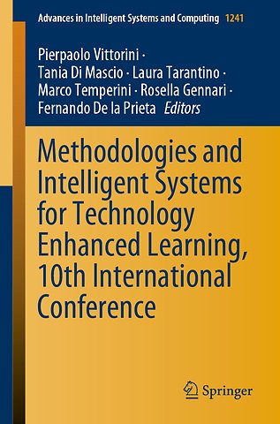 Methodologies and Intelligent Systems for Technology Enhanced Learning, 10th International Conference