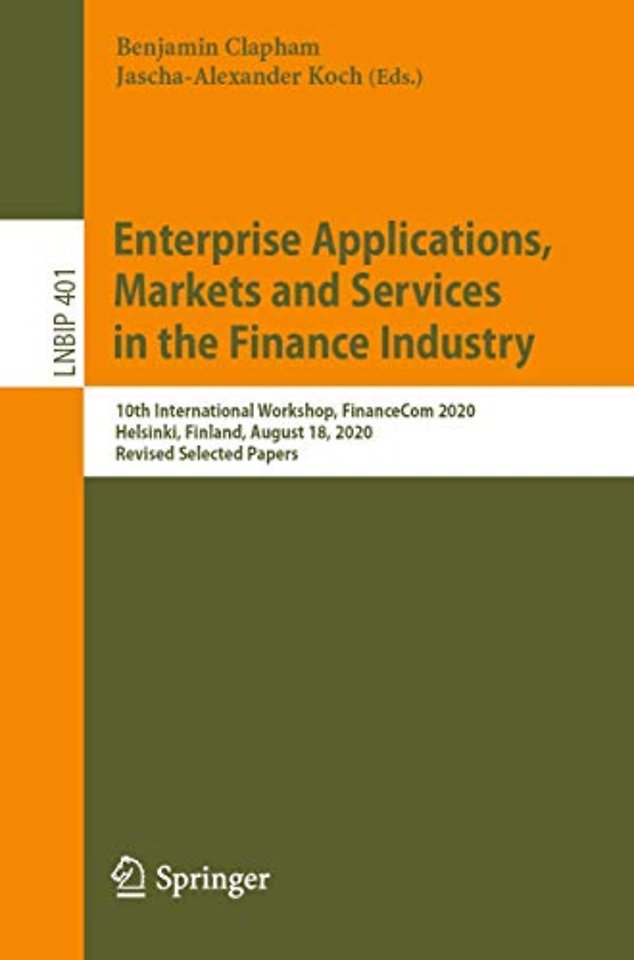 Enterprise Applications, Markets and Services in the Finance Industry