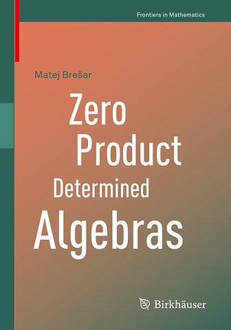 Zero Product Determined Algebras