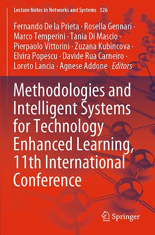 Methodologies and Intelligent Systems for Technology Enhanced Learning, 11th International Conference