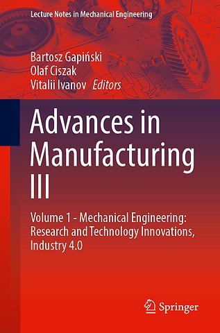 Advances in Manufacturing III
