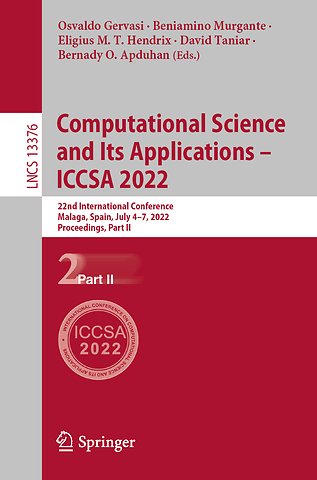 Computational Science and Its Applications – ICCSA 2022