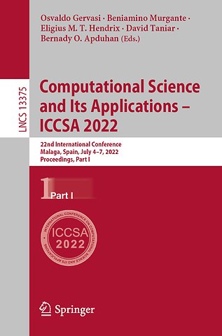 Computational Science and Its Applications – ICCSA 2022
