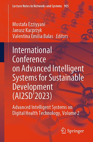 International Conference on Advanced Intelligent Systems for Sustainable Development (AI2SD’2023)