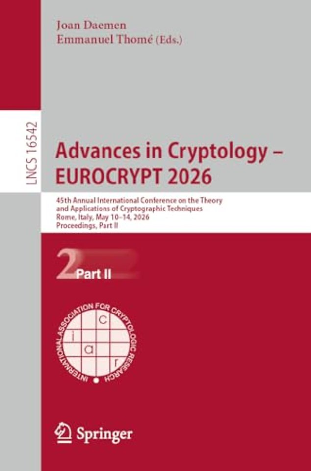Advances in Cryptology – EUROCRYPT 2026