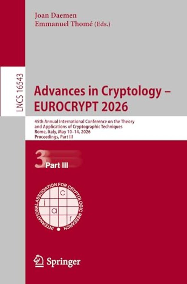 Advances in Cryptology – EUROCRYPT 2026