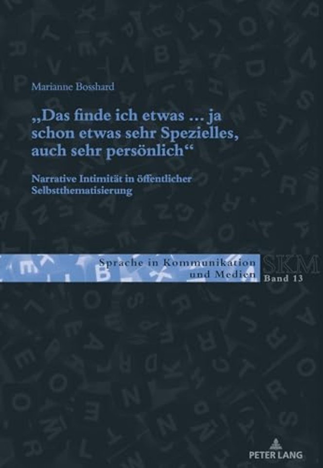 Das finde ich etwas (.) ja schon etwas sehr Spezielles, auch sehr persoenlich.