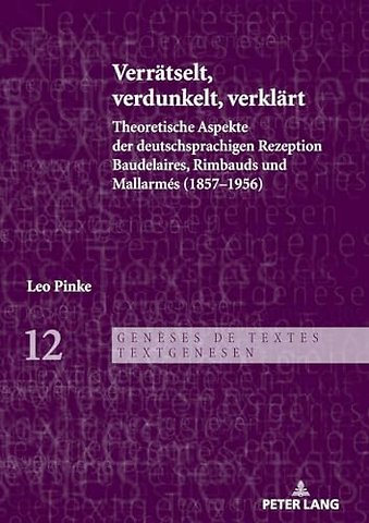 Verraetselt, verdunkelt, verklaert