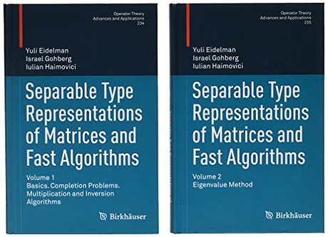 Separable Type Representations of Matrices and Fast Algorithms