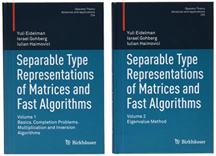 Separable Type Representations of Matrices and Fast Algorithms