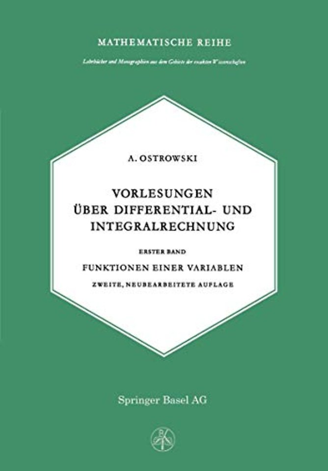 Vorlesungen über Differential- und Integralrechnung