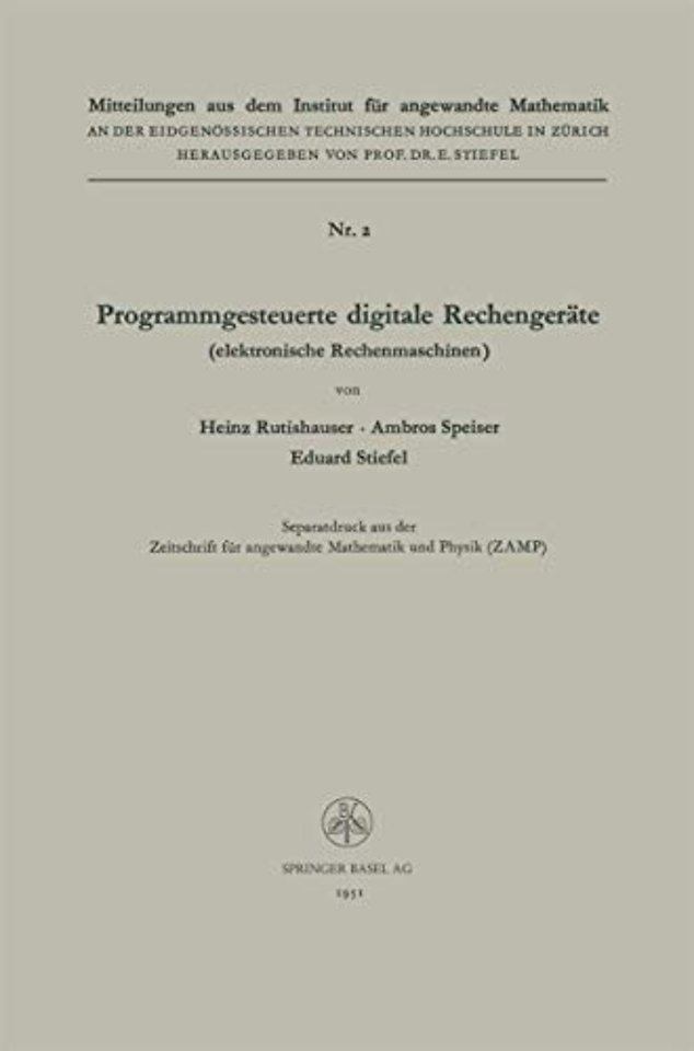 Programmgesteuerte digitale Rechengeräte (elektronische Rechenmaschinen)