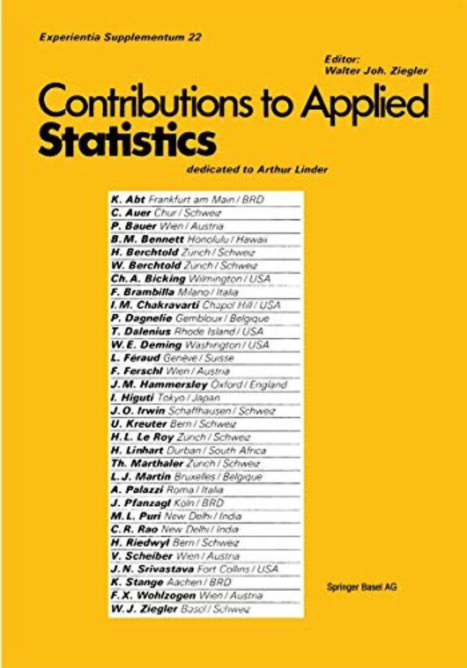 Contribution to Applied Statistics