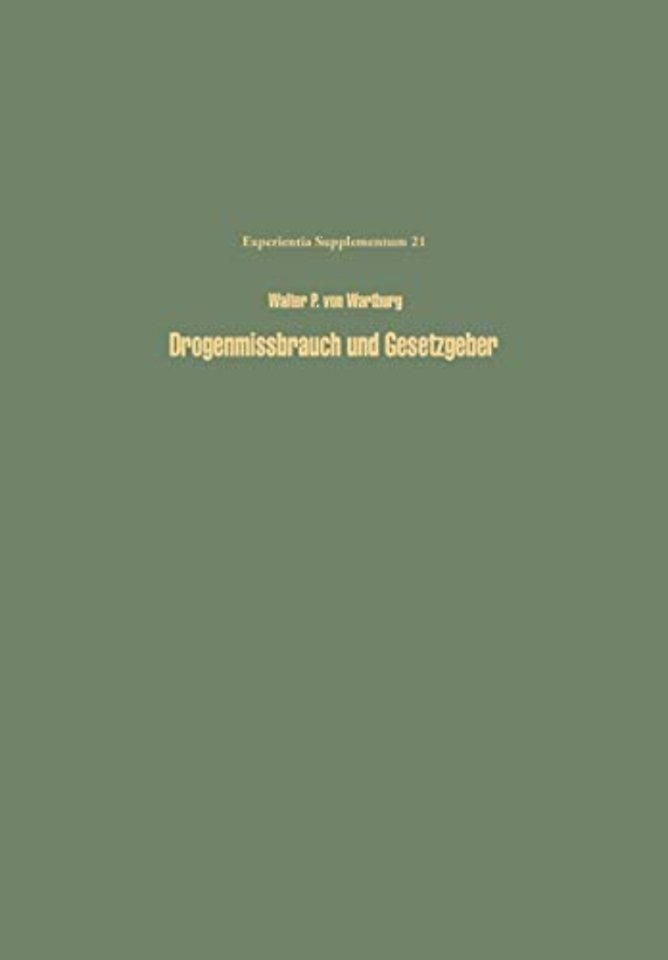 Drogenmissbrauch und Gesetzgeber