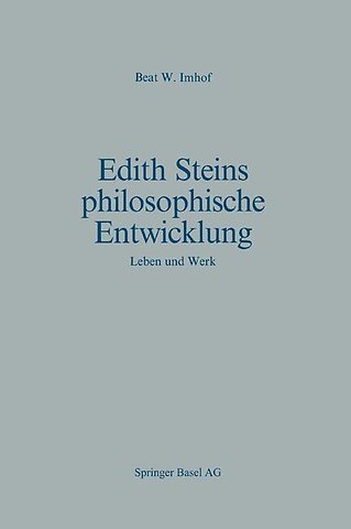 Edith Steins philosophische Entwicklung