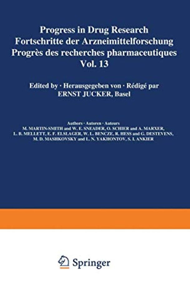 Progress in Drug Research / Fortschritte der Arzneimittelforschung / Progrès des recherches pharmaceutiques