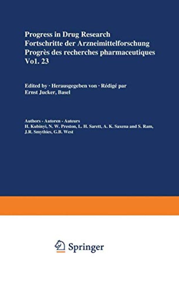 Progress in Drug Research / Fortschritte der Arzneimittelforschung / Progrès des recherches pharmaceutiques