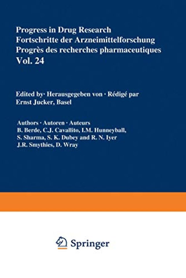 Progress in Drug Research / Fortschritte der Arzneimittelforschung / Progrès des recherches pharmaceutiques
