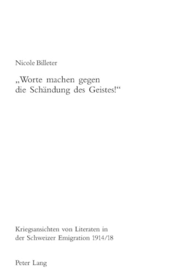 Worte Machen Gegen Die Schandung Des Geistes