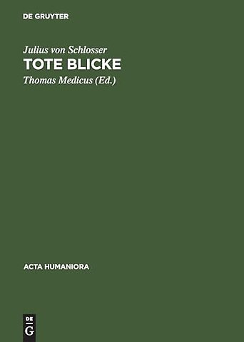 Tote Blicke – Geschichte der Porträtbildnerei in Wachs. Ein Versuch