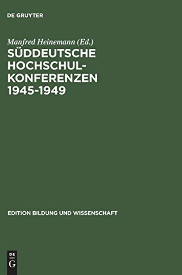 Süddeutsche Hochschulkonferenzen 1945–1949