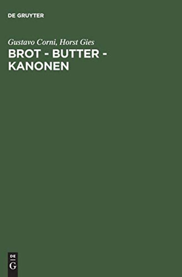 Brot – Butter – Kanonen – Die Ernährungswirtschaft in Deutschland unter der Diktatur Hitlers
