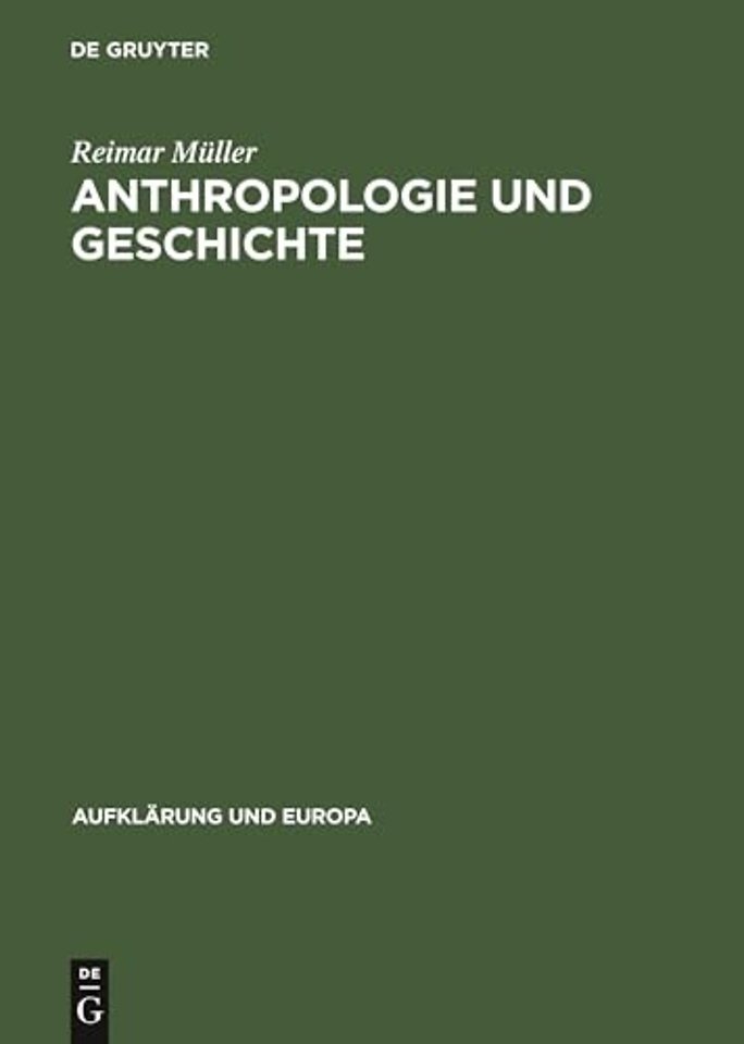 Anthropologie und Geschichte – Rousseaus frühe Schriften und die antike Tradition