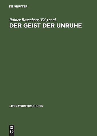 Der Geist der Unruhe – 1968 im Vergleich. Wissenschaft – Literatur – Medien