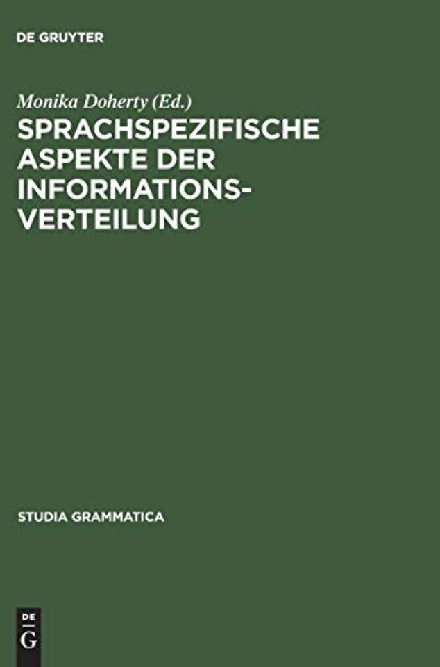 Sprachspezifische Aspekte der Informationsverteilung