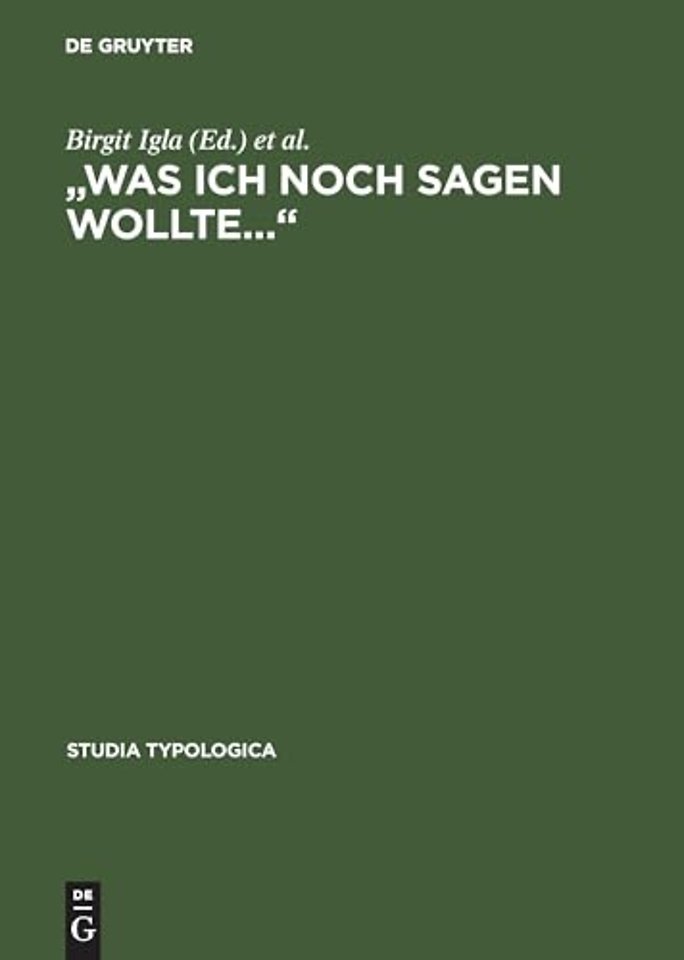 "Was ich noch sagen wollte"? – A multilingual Festschrift for Norbert Boretzky on occasion of his 65 th birthday