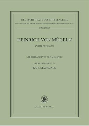 Die kleineren Dichtungen Heinrichs von Mügeln – Zweite Abteilung
