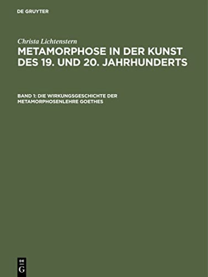 Die Wirkungsgeschichte der Metamorphosenlehre Go – Von Philipp Otto Runge bis Joseph Beuys