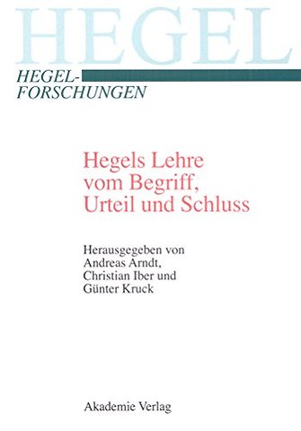 Hegels Lehre vom Begriff, Urteil und Schluss