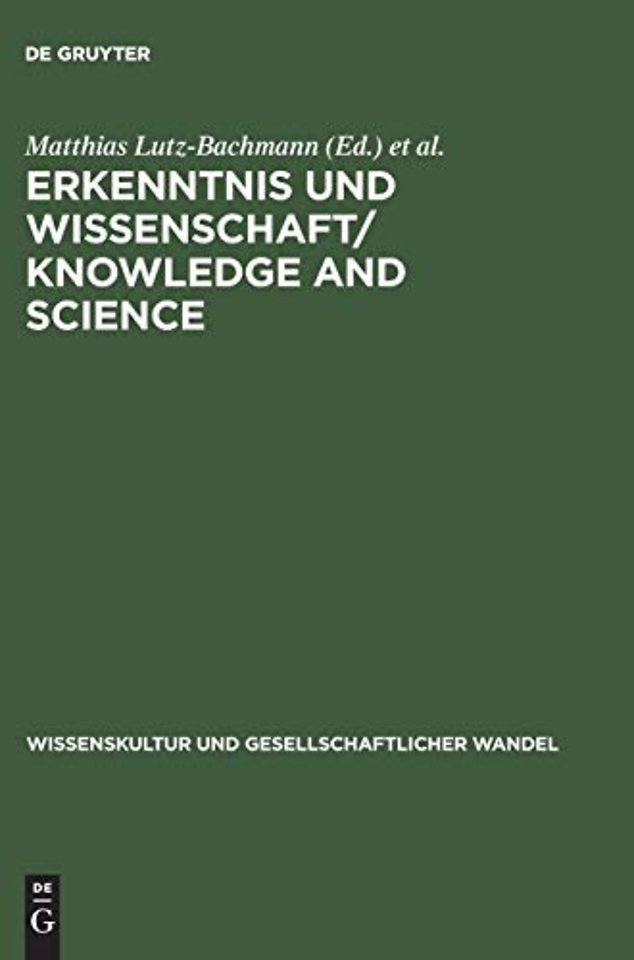 Erkenntnis und Wissenschaft/ Knowledge and Scien – Probleme der Epistemologie in der Philosophie des Mittelalters/ Problems of Epistemology in Medieva