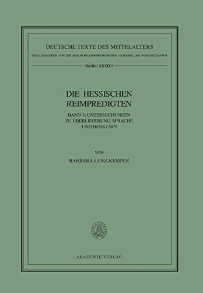 Die Hessischen Reimpredigten