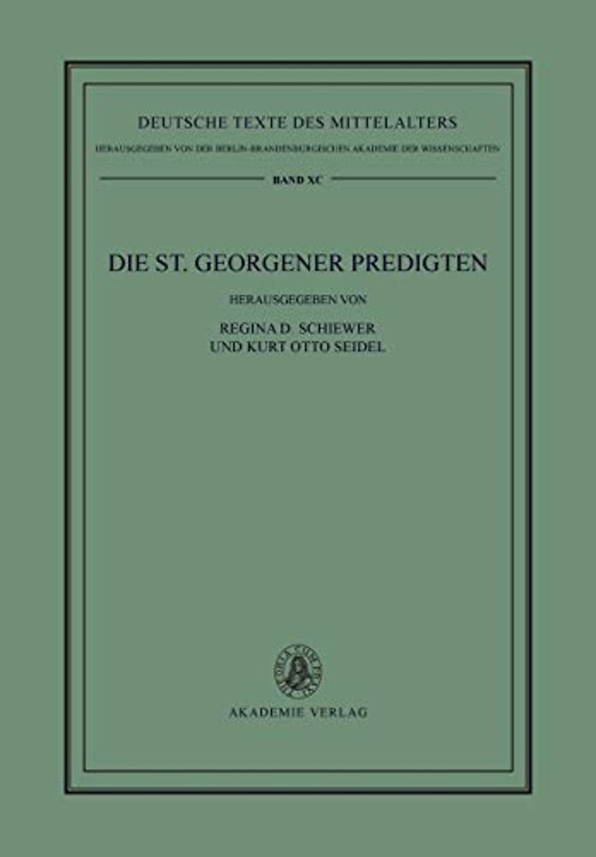 Die St. Georgener Predigten