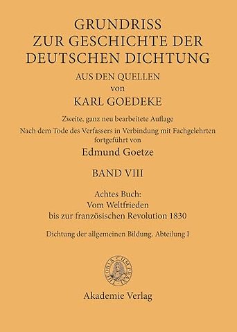 Achtes Buch: Vom Weltfrieden Bis Zur Franzosischen Revolution 1830