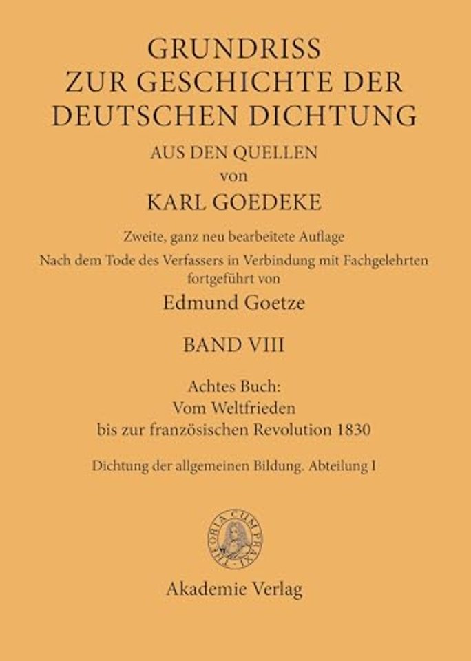 Achtes Buch: Vom Weltfrieden Bis Zur Franzosischen Revolution 1830