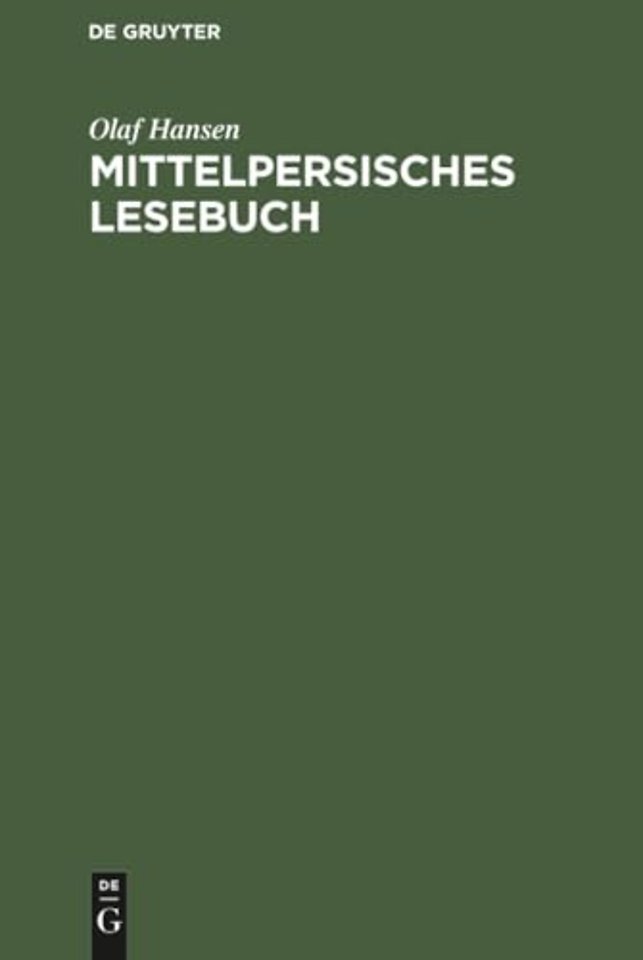 Mittelpersisches Lesebuch