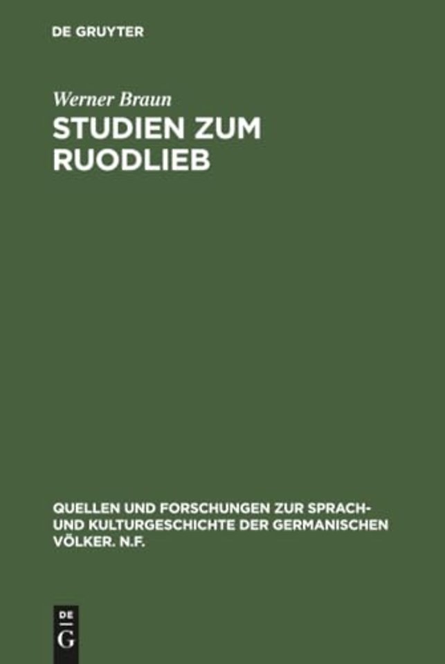 Studien zum Ruodlieb – Ritterideal, Erzählstruktur und Darstellungsstil